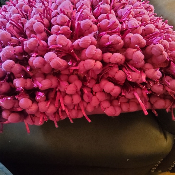 Cloud 9 Design Fuchsia Textured Accent Pillow - Picture 4 of 7